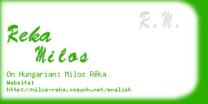reka milos business card