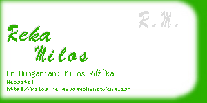 reka milos business card